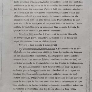 Báo cáo của Mật thám Pháp về phong trào Cộng sản ở Trung Kỳ