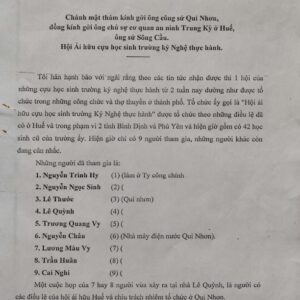 Báo cáo của Sở Mật thám Pháp ngày 451938 về tổ chức Hội ái hữu ở Bình Định và Phú Yên