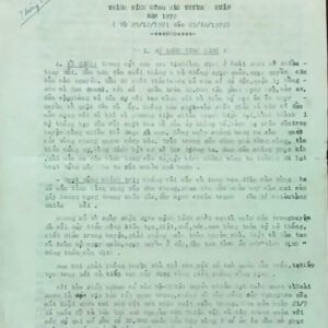 Báo cáo thành tích công tác của tuân huấn Hoài Nhơn 1972-1973