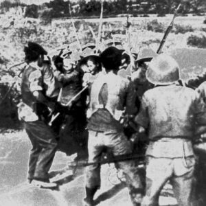 Đồng bào Hoài Châu đấu tranh với địch ở Đồi Mười