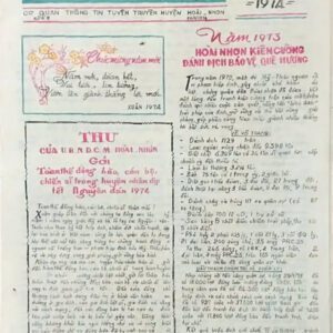 Tờ báo Hoài Nhơn năm 20/01/1974